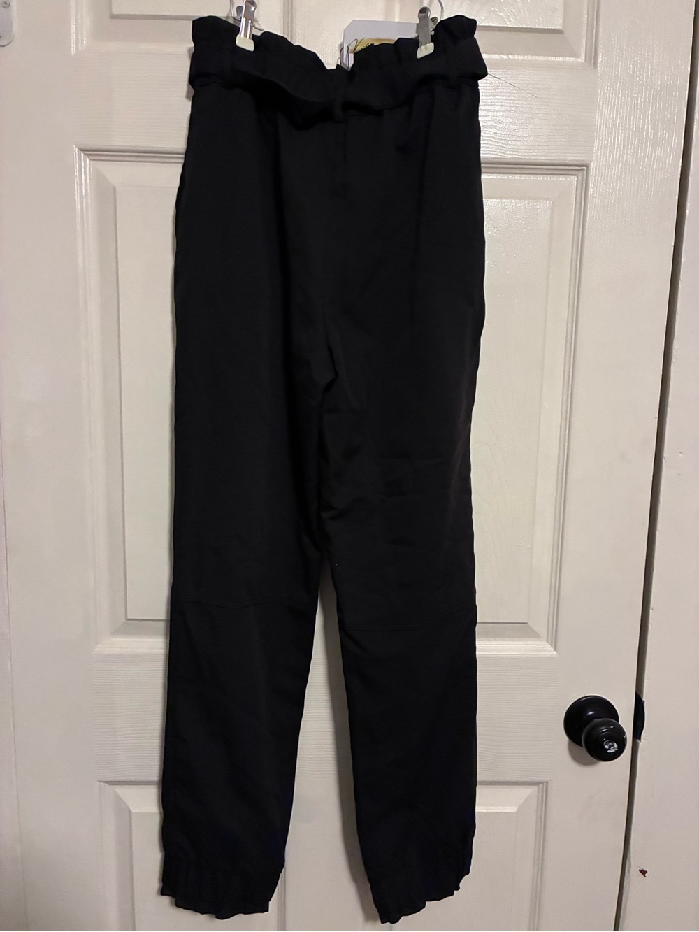 Black Paperbag Waist Tie Pants - Women - Picture 2 of 3